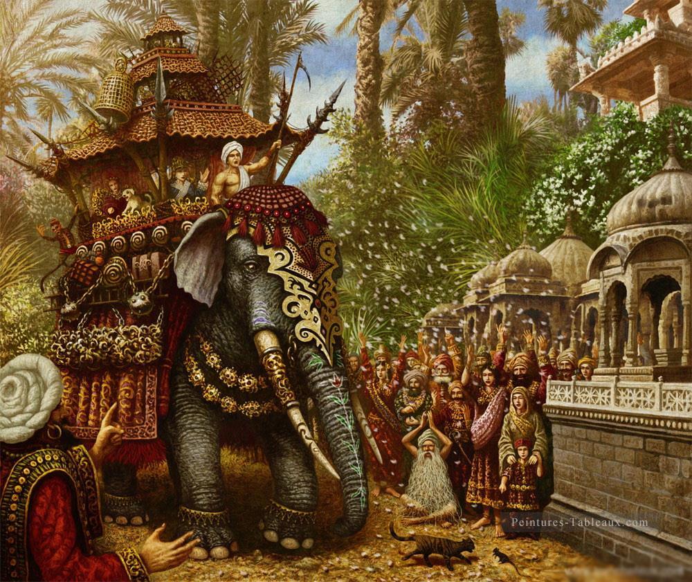 Rat éléphant d’Inde Peintures à l'huile
